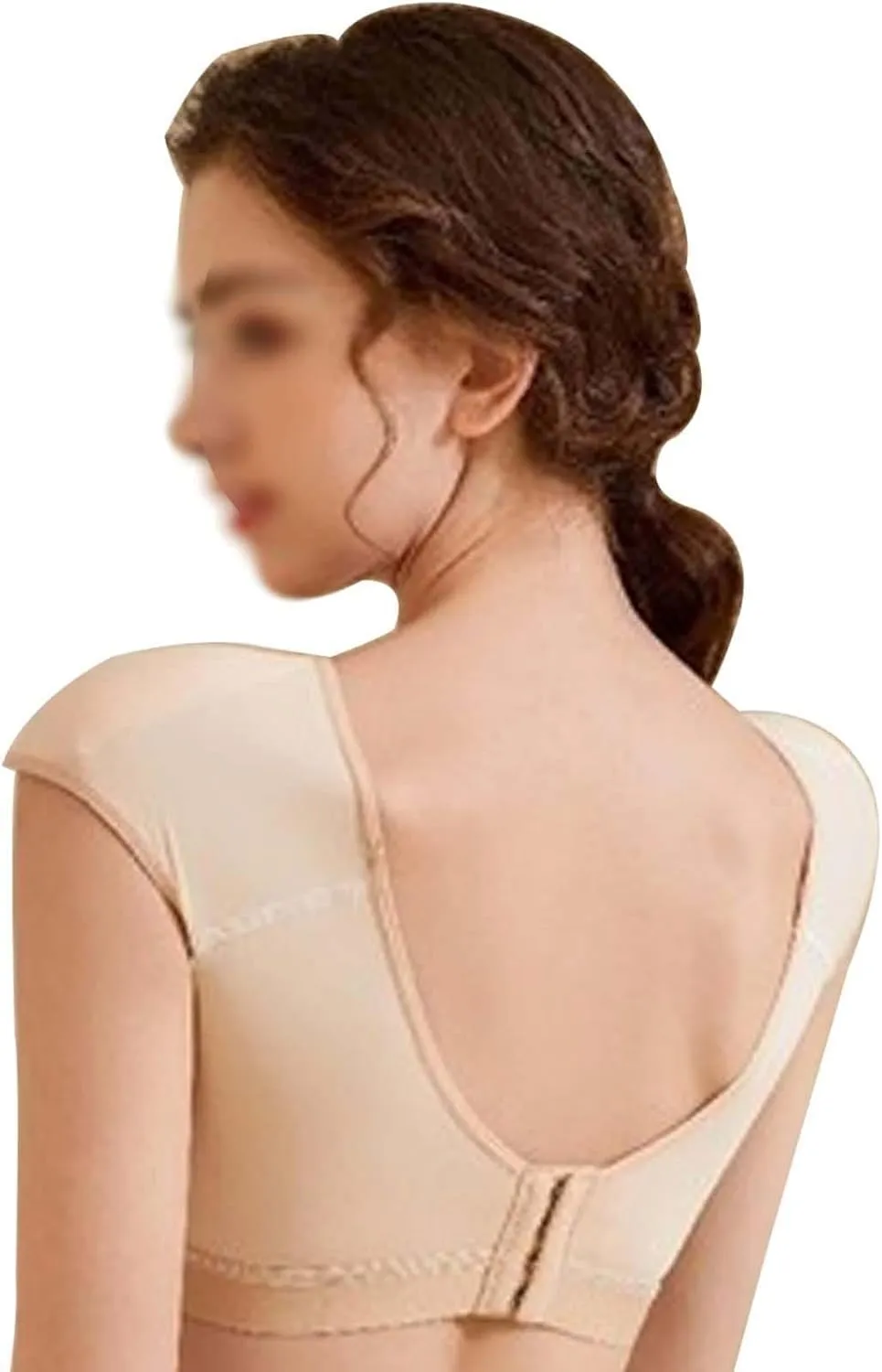 Womens Shaper False Shoulder Pad Vest 2 in 1 Built-in Shoulder Pad Breathable Top Shirt Undershirt