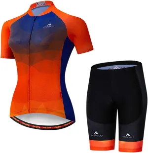 Women's Short Sleeve Cycling Jersey Jacket Cycling Shirt Quick Dry Breathable Mountain Clothing Set Bike Top