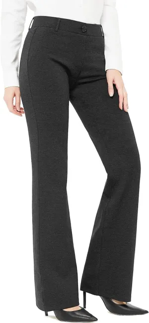Women's Stretchy Bootcut Dress Pants Office Work Business Casual Slacks with Pockets 28"/30"/32" Inseam