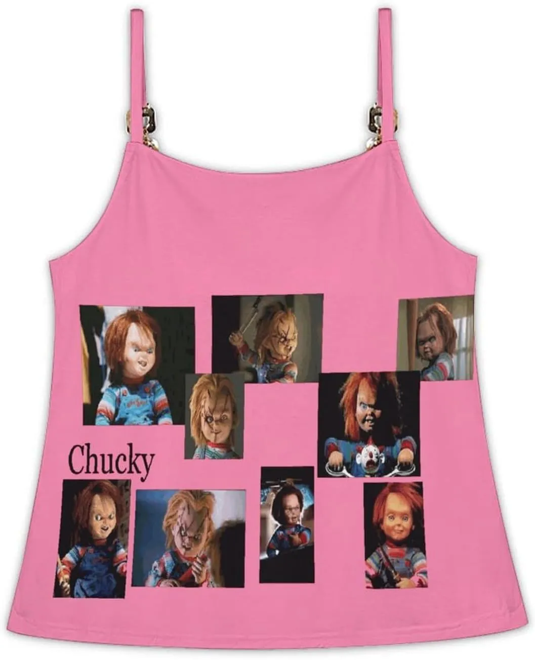 Womens Tank Tops Chucky V-Neck Gym Loose Unique Sleeveless Shirt Summer Beach Tees