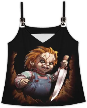 Womens Tank Tops Chucky V-Neck Gym Loose Unique Sleeveless Shirt Summer Beach Tees