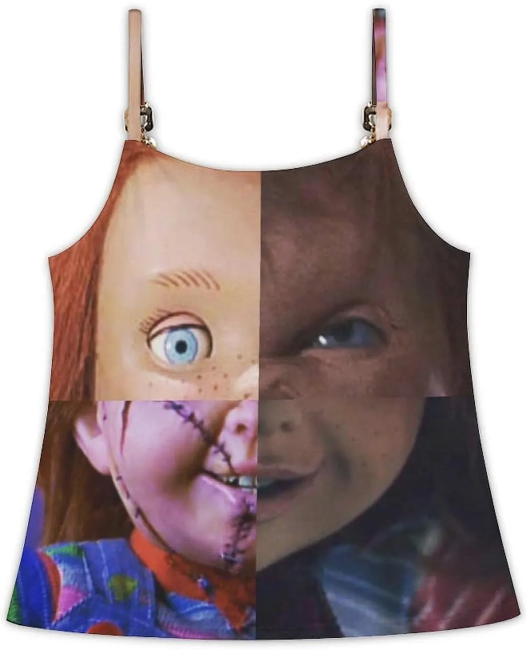 Womens Tank Tops Chucky V-Neck Gym Loose Unique Sleeveless Shirt Summer Beach Tees
