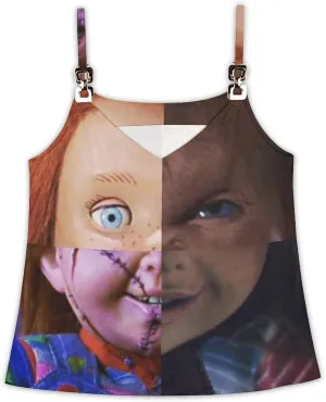 Womens Tank Tops Chucky V-Neck Gym Loose Unique Sleeveless Shirt Summer Beach Tees