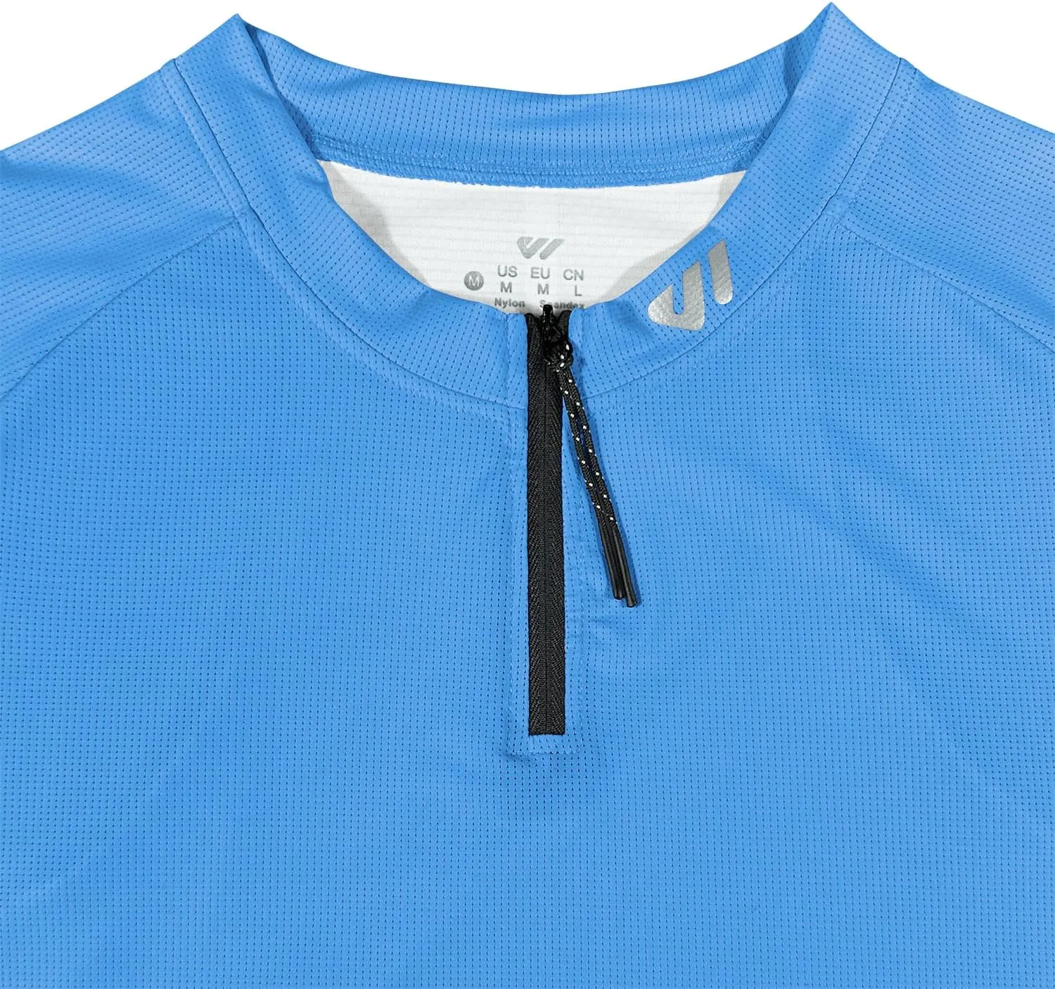 Wulibike Cycling Jersey Men Short Sleeve, Road Bike Jerseys Half Zipper with Pockets, Bicycle Clothing Breathable Quick Dry