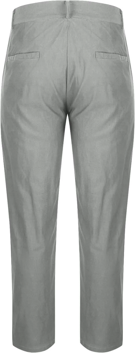 Xiaojmake Mens Chinos Pants Skinny Trousers Casual Wedding Suit Pants Slim Fit Dress Pants Stretch Flat-Front Tapered Slacks
