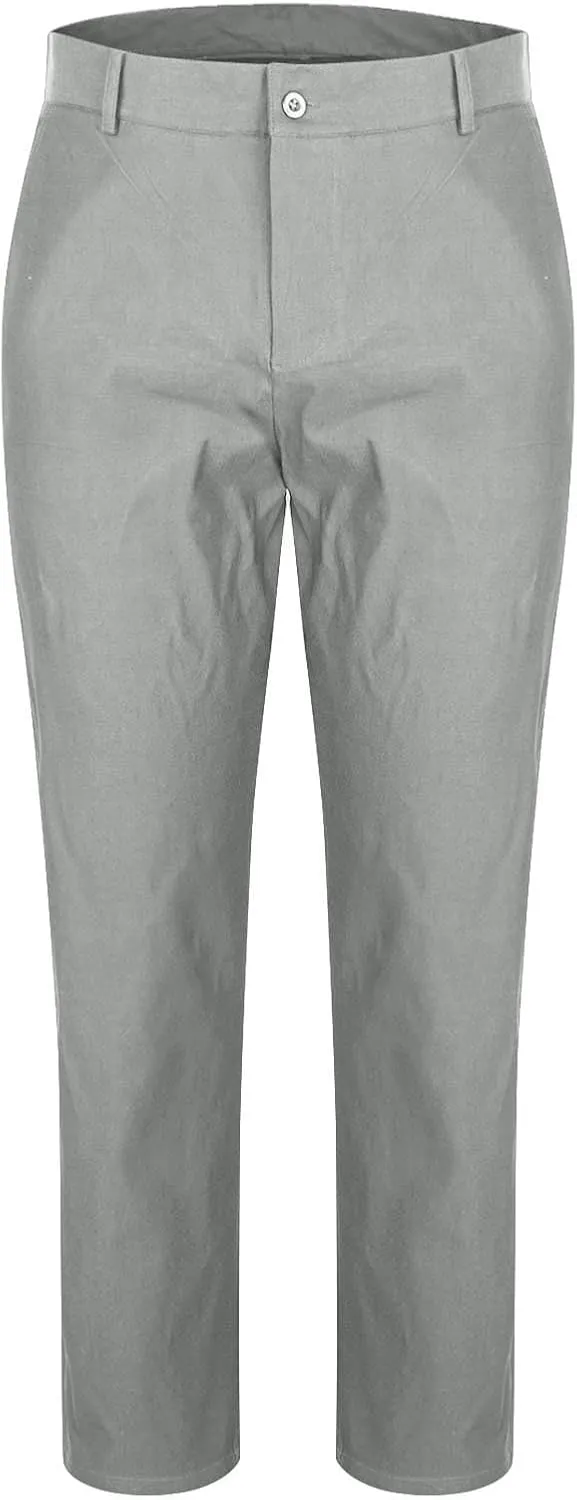 Xiaojmake Mens Chinos Pants Skinny Trousers Casual Wedding Suit Pants Slim Fit Dress Pants Stretch Flat-Front Tapered Slacks