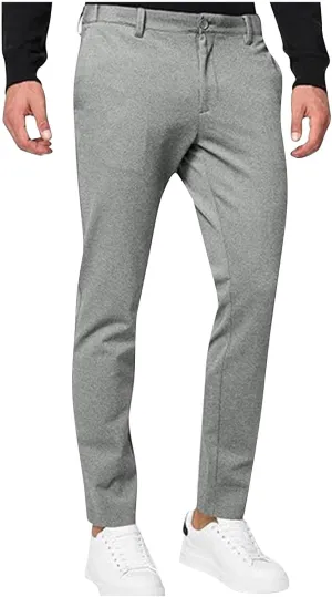 Xiaojmake Mens Chinos Pants Skinny Trousers Casual Wedding Suit Pants Slim Fit Dress Pants Stretch Flat-Front Tapered Slacks