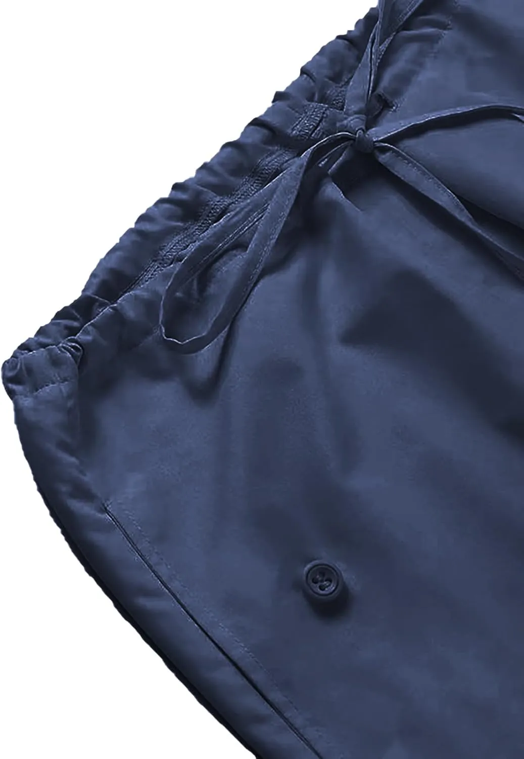 Xineicy Parachute Pants for Women Drawstring Baggy Cargo Pants Y2K Trouser Low Rised Jogger Sweatpants