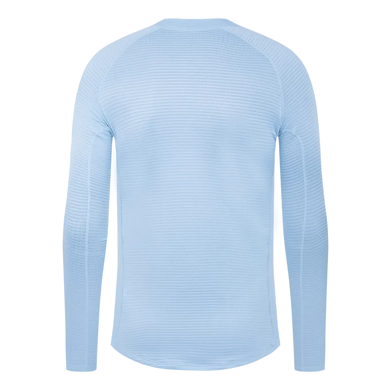 YKYW Comfortable Men's Cycling Fleece Base Layer Winter 2025 Thermal Warmth Bicycle Tops Pro Bike Clothing Cycling Jersey Light Blue
