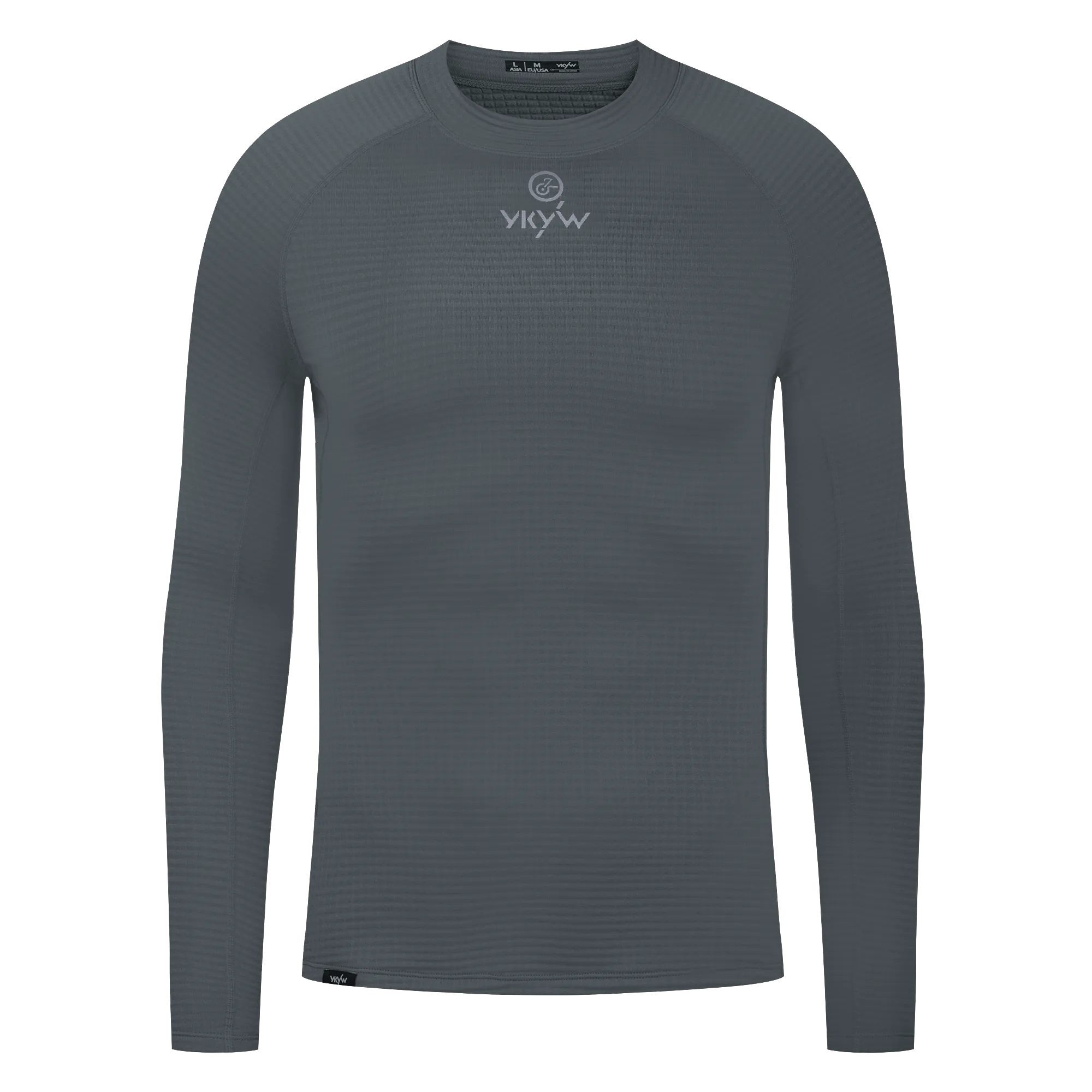 YKYW Comfortable Men's Cycling Fleece Base Layer Winter 2025 Thermal Warmth Bicycle Tops Pro Bike Clothing Cycling Jersey Light Blue