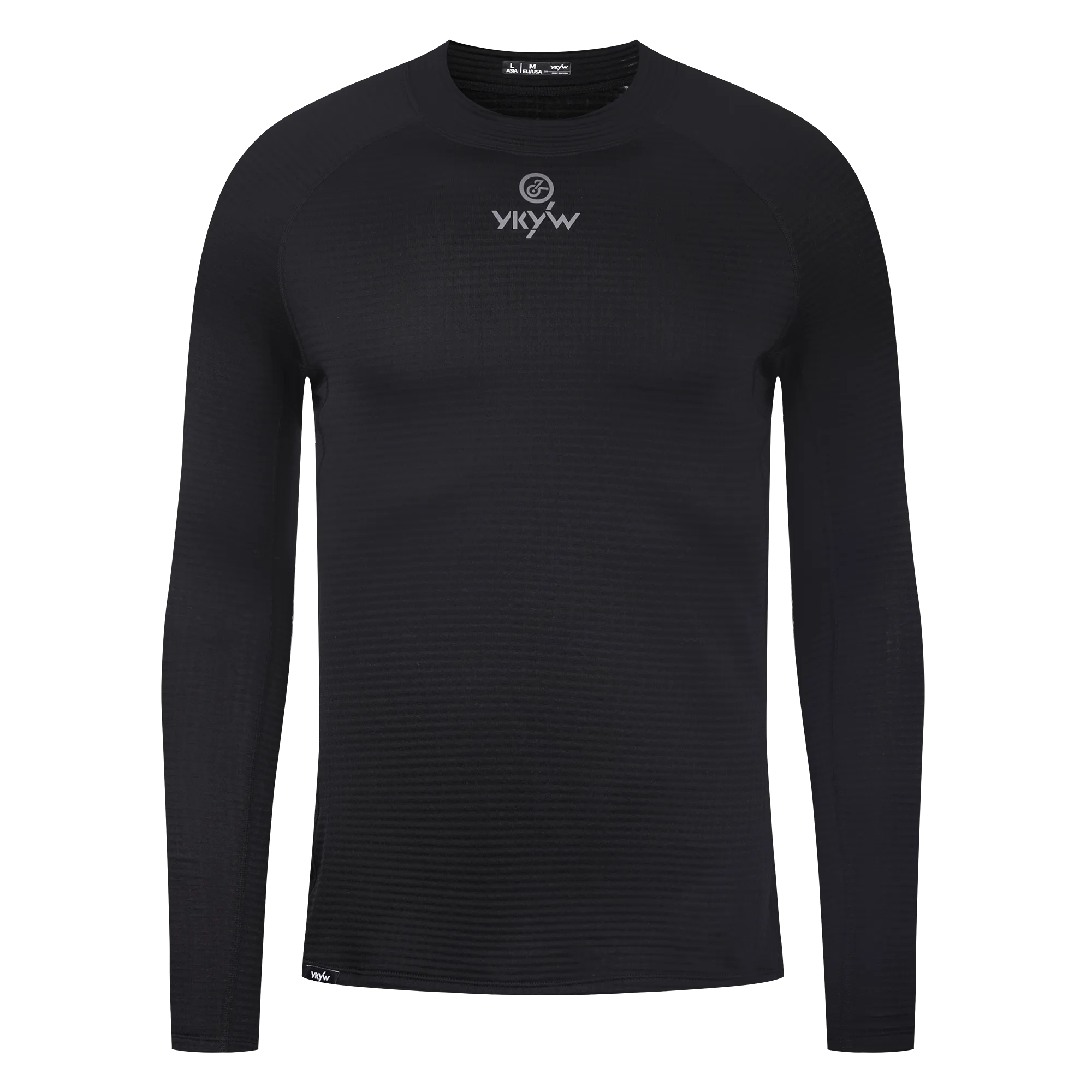 YKYW Comfortable Men's Cycling Fleece Base Layer Winter 2025 Thermal Warmth Bicycle Tops Pro Bike Clothing Cycling Jersey Light Blue