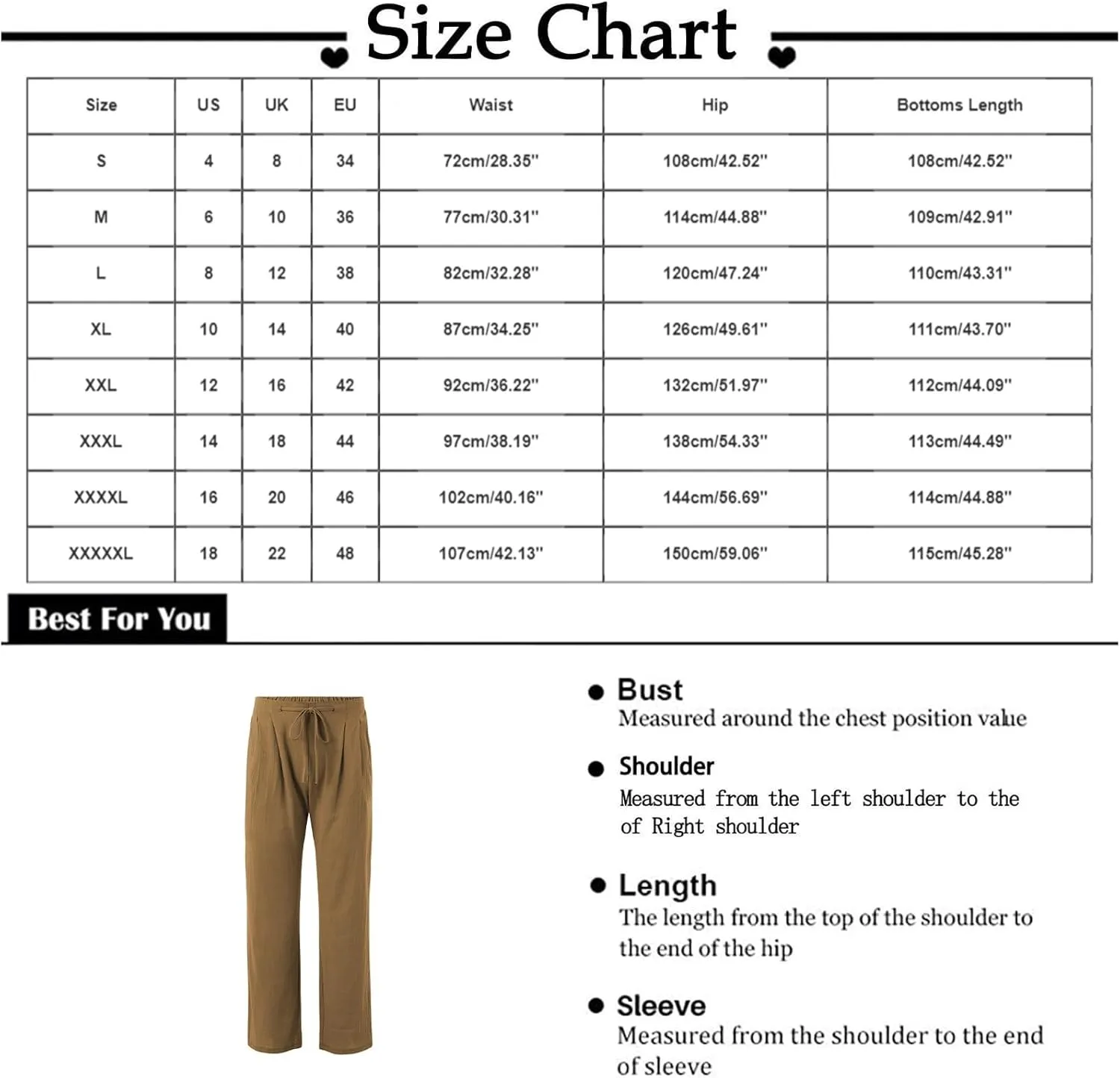 ZYXTIM Linen Casual Foraml Trousers for Men Elastic Waist Loose Smart Work Pants Plus Size Summer Hawaiian Travel Outfits